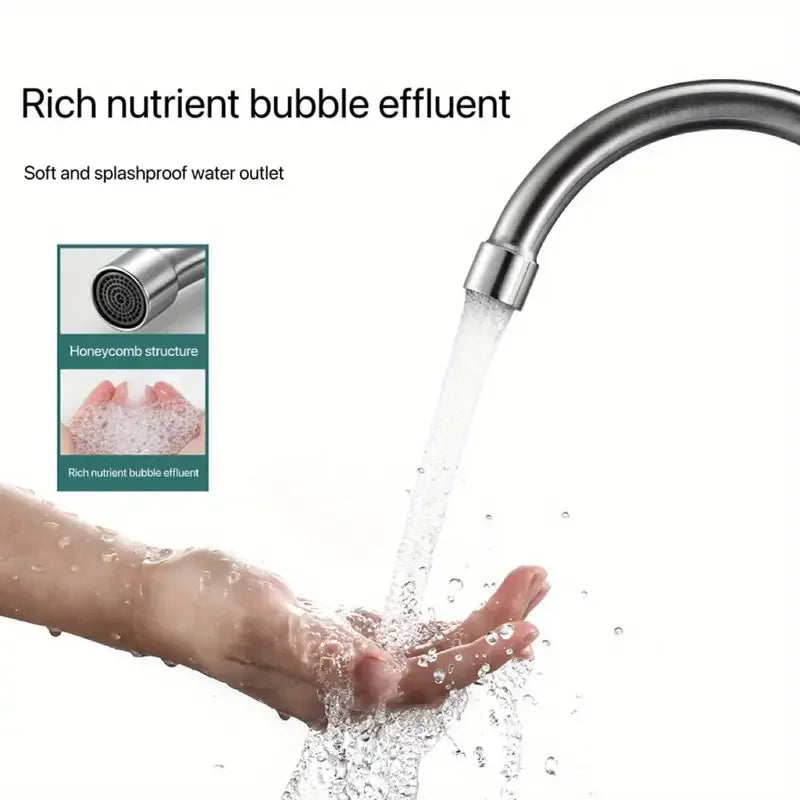 Large bend hot and cold water faucet, kitchen sink, sink, rotating faucet, bathroom, balcony, washbasin faucet