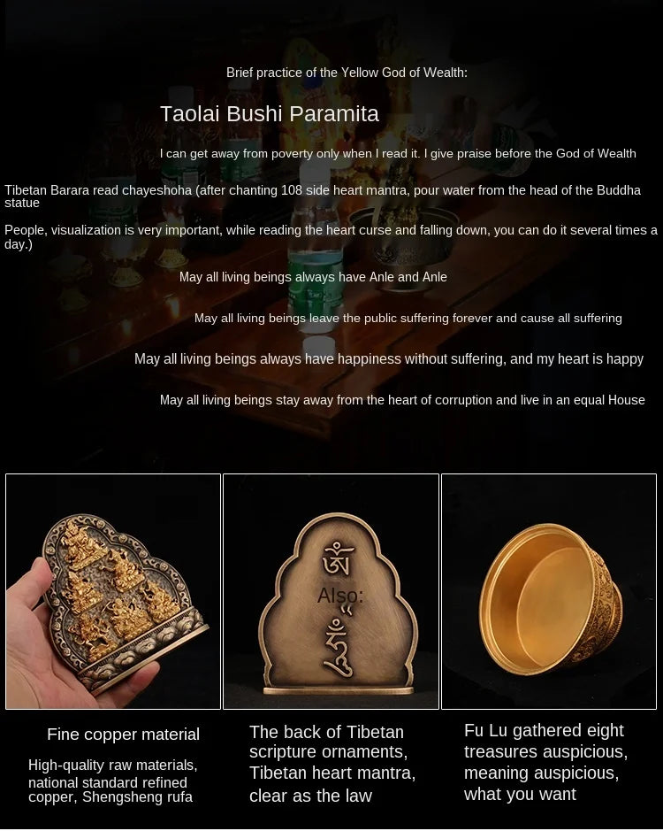 Tibet Buddhism Water God of Wealth Yellow God of Wealth Six Road God of Wealth the Five Jambhalas Tibetan Bala Buddha Offering