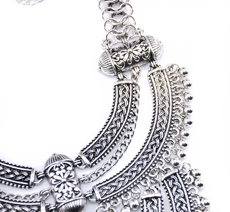 Large Collar Big Choker Woman Bohemian Ethnic Statement Gypsy Maxi Pendants Necklace Indian Power Necklace For Women
