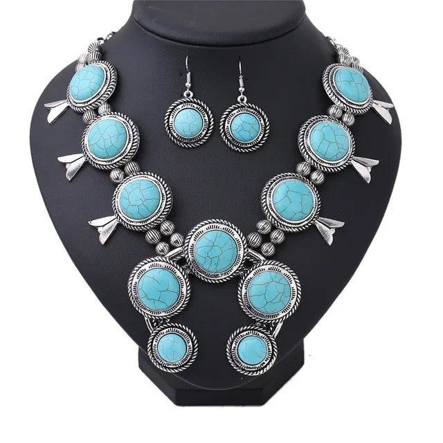 Indian Ethnic Statement Large Collar Necklace Women Boho Tribal Vintage Maxi Big Chunky Retro Moon Pendant Necklace Jewelry