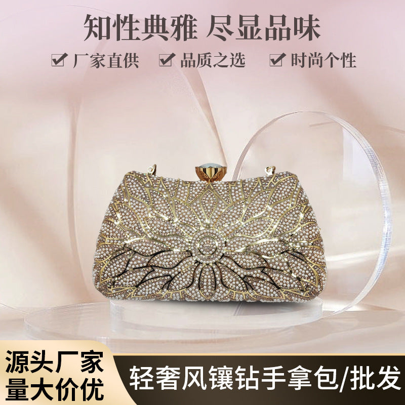 2026 New Cross-Border Evening Bags, European and American Banquet Bags, Women's Handbags, Fashionable Dress Evening Party Bags, Light Luxury