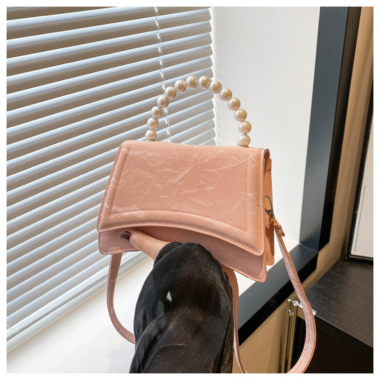 Trendy and Sophisticated Niche Handbags for Women, Popular in 2025 Summer, New Pearl Design Small Tote and Crossbody Bag
