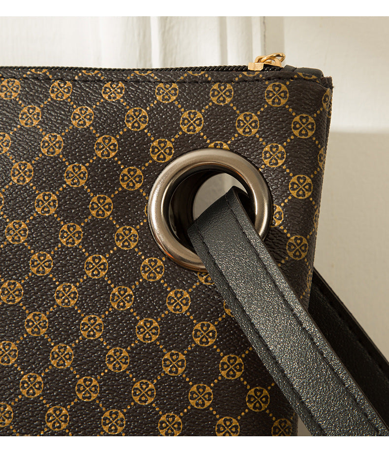 2025 Handbags Retro Printed Women's Briefcase Trendyy Fashion Handheld Small Square Bag Mobile Phone Bag