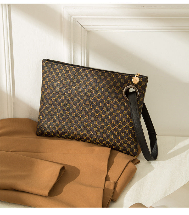 2025 Handbags Retro Printed Women's Briefcase Trendyy Fashion Handheld Small Square Bag Mobile Phone Bag