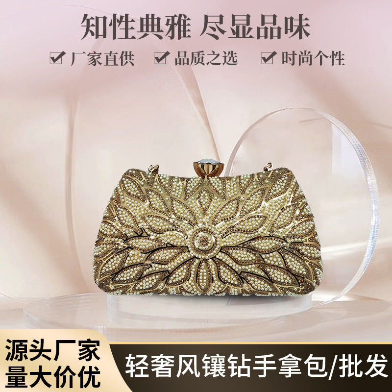 2026 New Cross-Border Evening Bags, European and American Banquet Bags, Women's Handbags, Fashionable Dress Evening Party Bags, Light Luxury