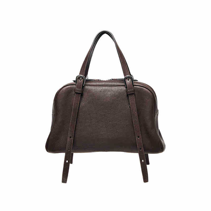 New Arrival Vegetable Tanned Leather High-Grade Youyou Bowling Bag Women's Spring Retro Large Capacity Commuting Shoulder Handbag