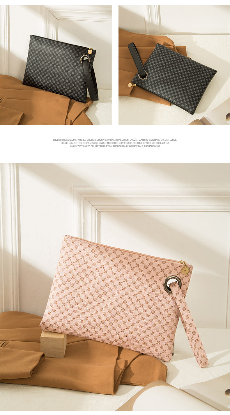 2025 Handbags Retro Printed Women's Briefcase Trendyy Fashion Handheld Small Square Bag Mobile Phone Bag