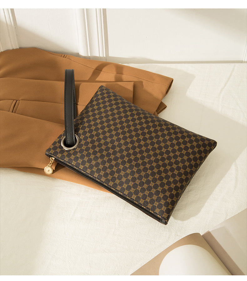 2025 Handbags Retro Printed Women's Briefcase Trendyy Fashion Handheld Small Square Bag Mobile Phone Bag