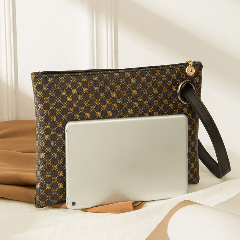 2025 Handbags Retro Printed Women's Briefcase Trendyy Fashion Handheld Small Square Bag Mobile Phone Bag