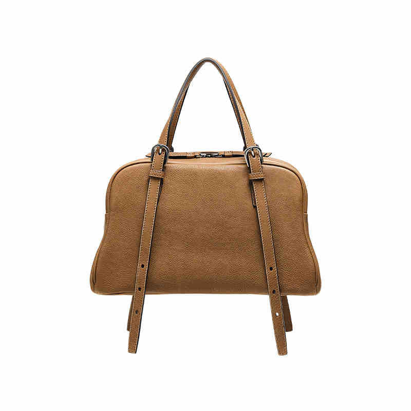 New Arrival Vegetable Tanned Leather High-Grade Youyou Bowling Bag Women's Spring Retro Large Capacity Commuting Shoulder Handbag