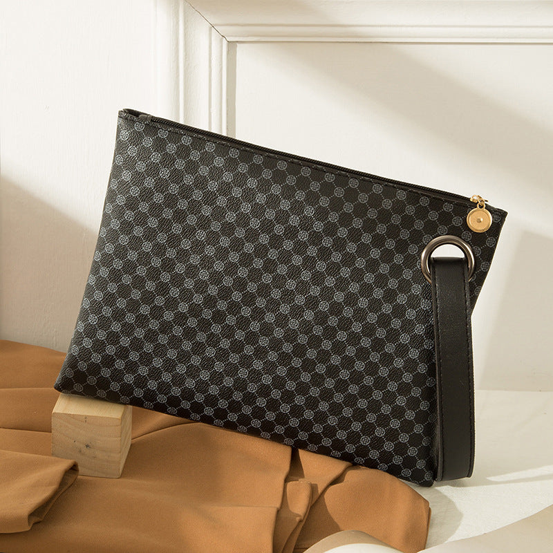 2025 Handbags Retro Printed Women's Briefcase Trendyy Fashion Handheld Small Square Bag Mobile Phone Bag