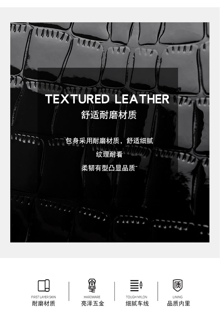Bags Women's Bags Crocodile Pattern Handbags 2025 Foreign Trade New Trendy Ladies Handbags Women's Shoulder Bags