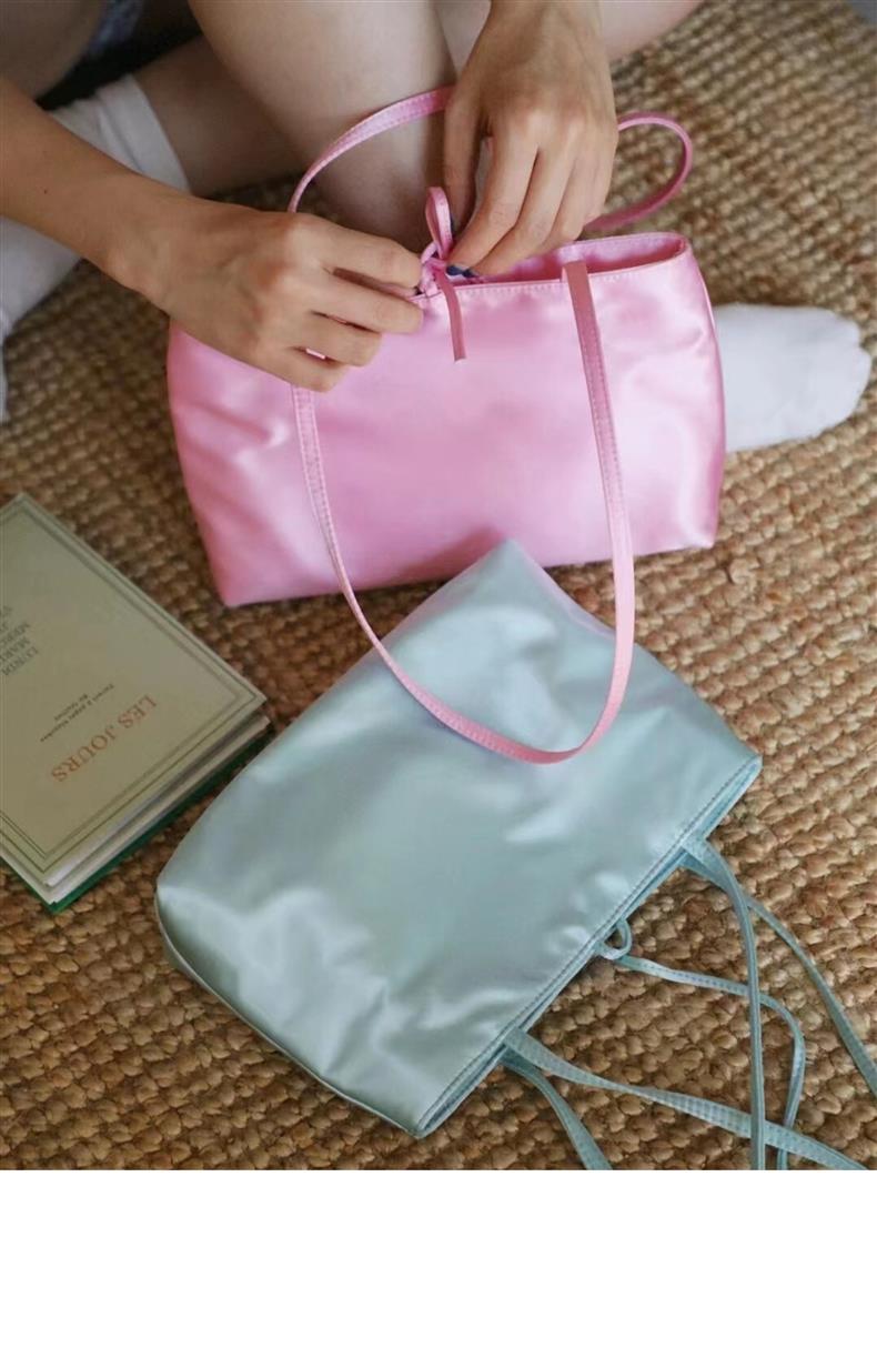 Bags for Women 2025 New Texture Niche Design Normcore Style Satin Large Capacity Versatile Work Clothing Satchel Shoulder Bag