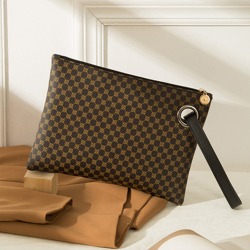 2025 Handbags Retro Printed Women's Briefcase Trendyy Fashion Handheld Small Square Bag Mobile Phone Bag