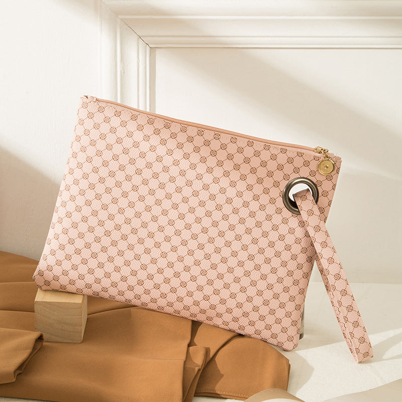 2025 Handbags Retro Printed Women's Briefcase Trendyy Fashion Handheld Small Square Bag Mobile Phone Bag
