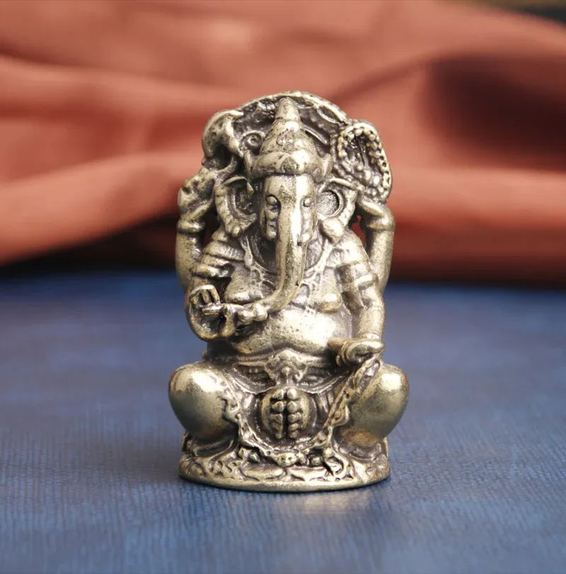 Thailand Japan korea temple Pocket God buddha GANESH elephant fortune god Statue protective talisman bring MONEY good luck