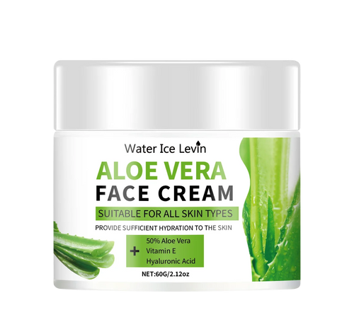 Aloe Vera Face Cream, Hypoallergenic Moisturizer for Both Men and Women, Contains Hyaluronic Acid and Collagen, Suitable for All Skin Types, Soothing and Moisturizing, Non-Irritating