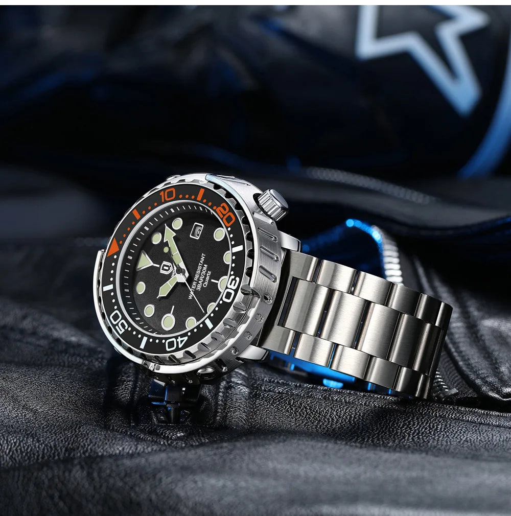 2026 new fashionable men's watch, top brand, waterproof, luminescent, date and clock, sports watch, men's quartz wristwatch