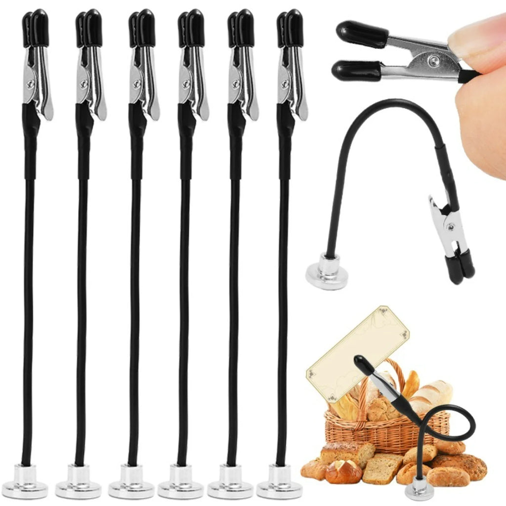 1-50PCS Magnetic Flexible Alligator Clip Electric Test Crocodile Clip for DIY Note Card Clamps Kitchen Menu Holder Photo Clips