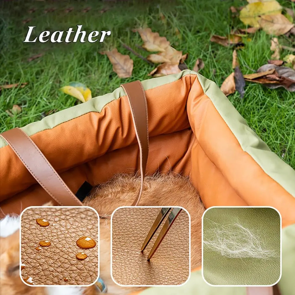 The Car Pet Bed Is Detachable and Washable, Suitable for All Four Seasons.waterproof and Biting Dog Bed Made of Leather PU