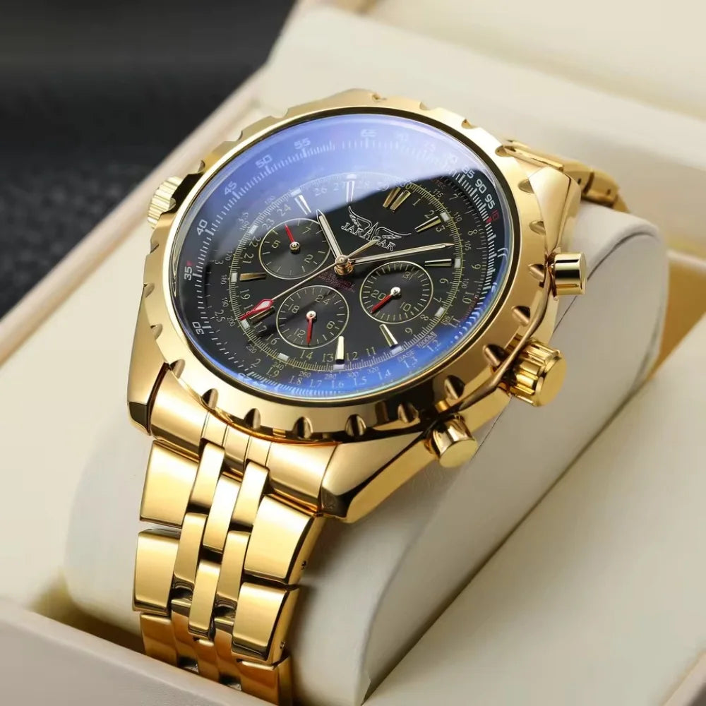 High-End Men's Watches Are a Stylish and Functionally Practical Mechanical Timepiece Made of Stainless Steel, Featuring a Hollow Design and a Large Dial. Its Attractive Appearance Makes It Suitable for Everyday Gifts, and It