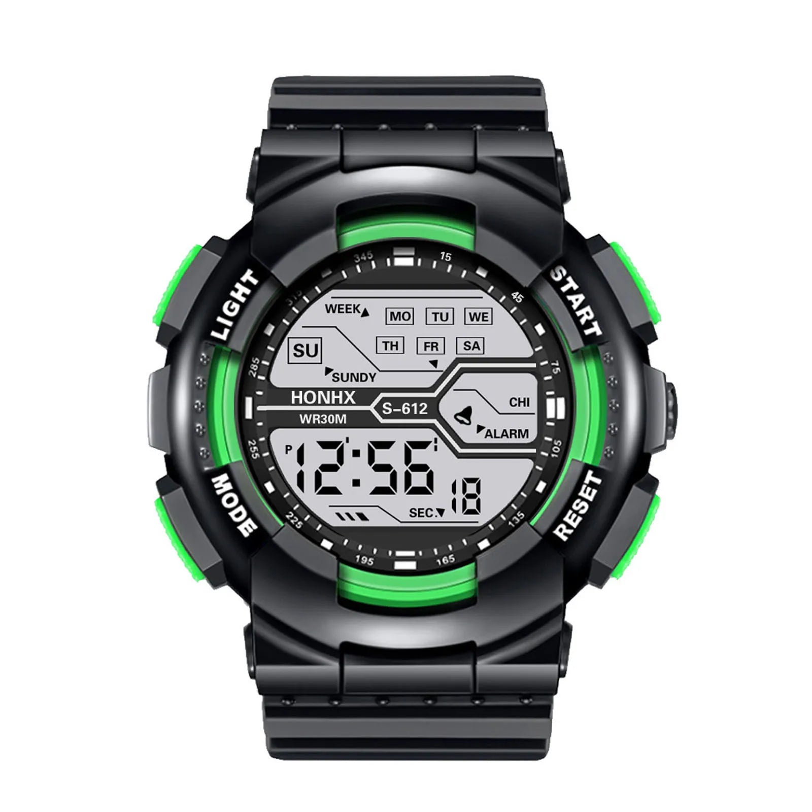 A Variety Of Styles Of Cool Sports Electronic Watches With Four Buttons