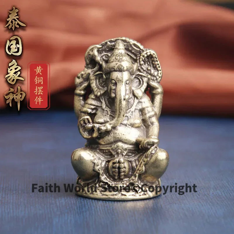 Thailand Japan korea temple Pocket God buddha GANESH elephant fortune god Statue protective talisman bring MONEY good luck