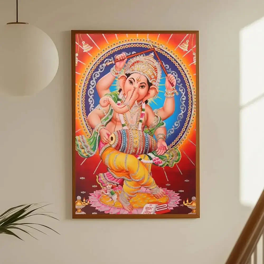 Hindu God Goddess Lord Shiv Parvati Ganesha Hanuman Poster Sticker Print Waterproof Wall Art For Living Room Bedroom Home Decor