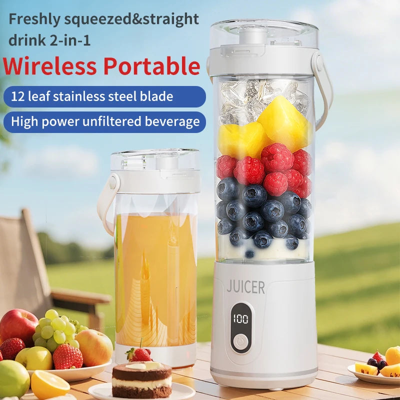 Portable Blender Cup, Electric USB Juicer Blender, Mini Blender, Portable Blender for Milkshakes and Smoothies