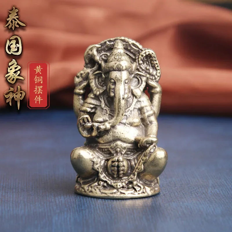 Thailand Japan korea temple Pocket God buddha GANESH elephant fortune god Statue protective talisman bring MONEY good luck