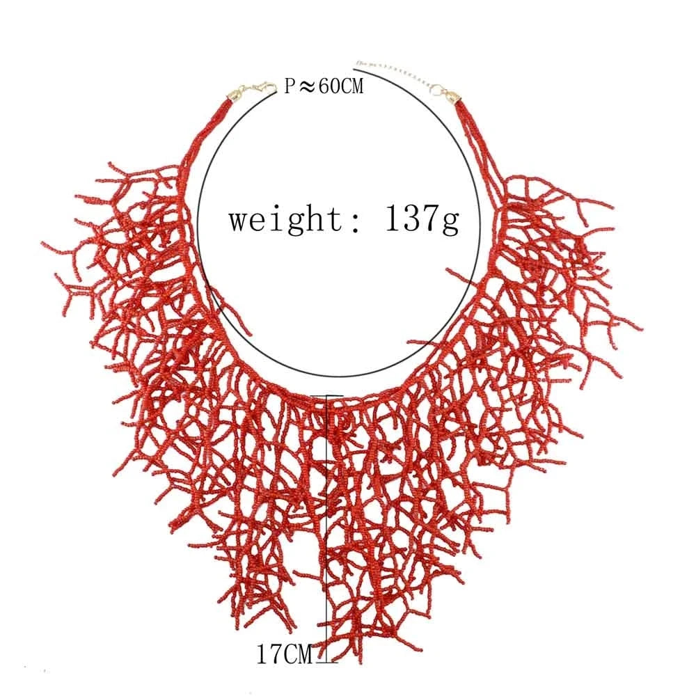 Boho Ethnic Big Choker Necklaces Women Handmade Jewelry Indian Statement Layered Collar Necklace Collier Femme Tribal Party Gift