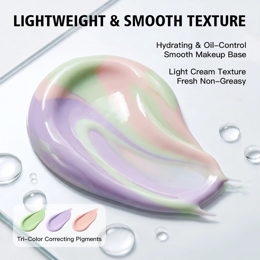 3-Color Sunscreen Concealer Cream Moisturizing Formula SPF50+ Sun Protection Oil-control Correcting Skin Tone Sunscreen Primer