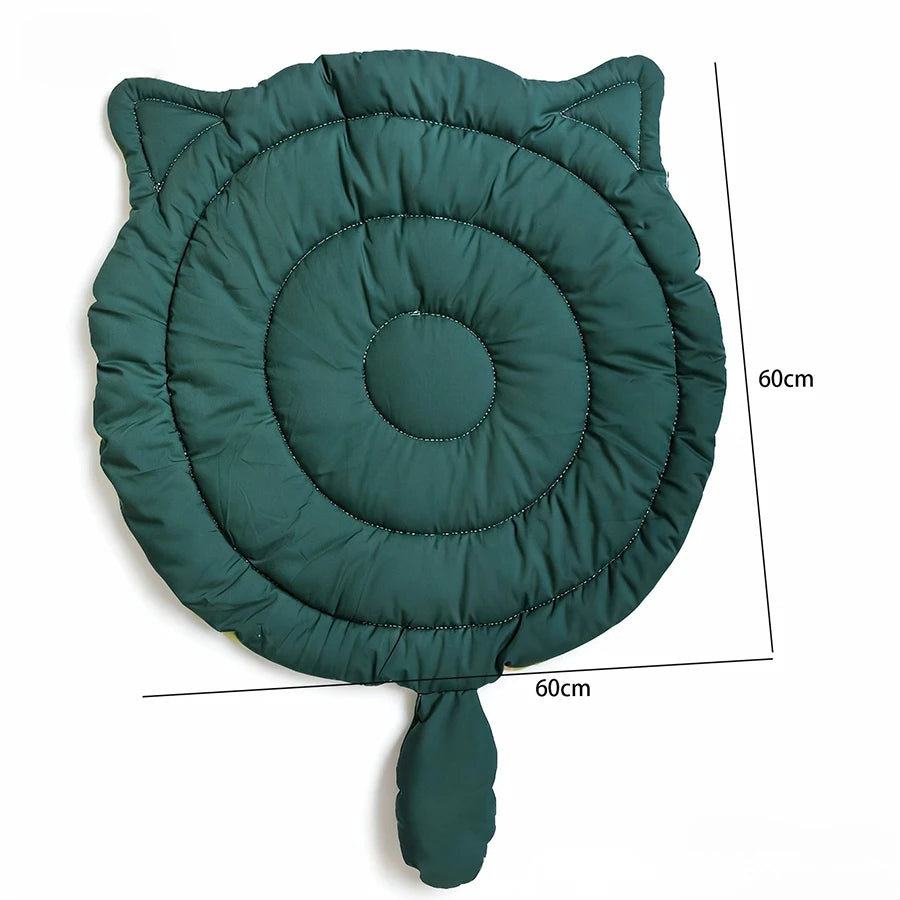 Dog Bed Mat for Sleeping, Big Face Cat Style Cat Bed Pad for All Seasons, Soft Breathable Washable Pet Cushion for Cats Dogs