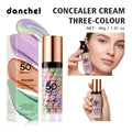 3-Color Sunscreen Concealer Cream Moisturizing Formula SPF50+ Sun Protection Oil-control Correcting Skin Tone Sunscreen Primer