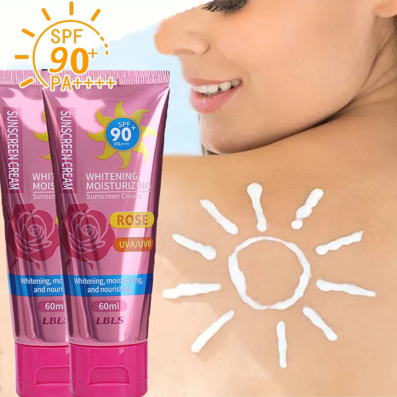 Sunscreen SPF90+ UV Radiation Protection Lsolation Moisturizing Brighten Face Body Arm Thighs Sunblock Skin Care Sunscreen Cream
