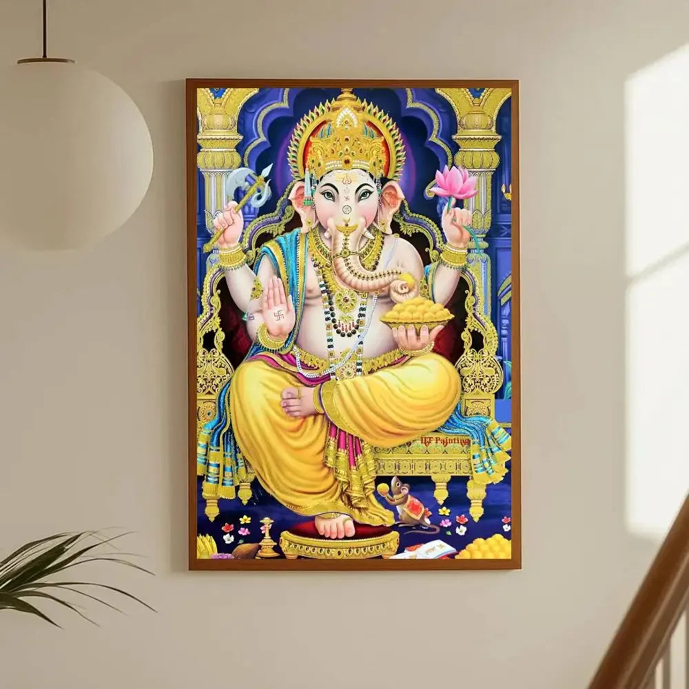 Hindu God Goddess Lord Shiv Parvati Ganesha Hanuman Poster Sticker Print Waterproof Wall Art For Living Room Bedroom Home Decor