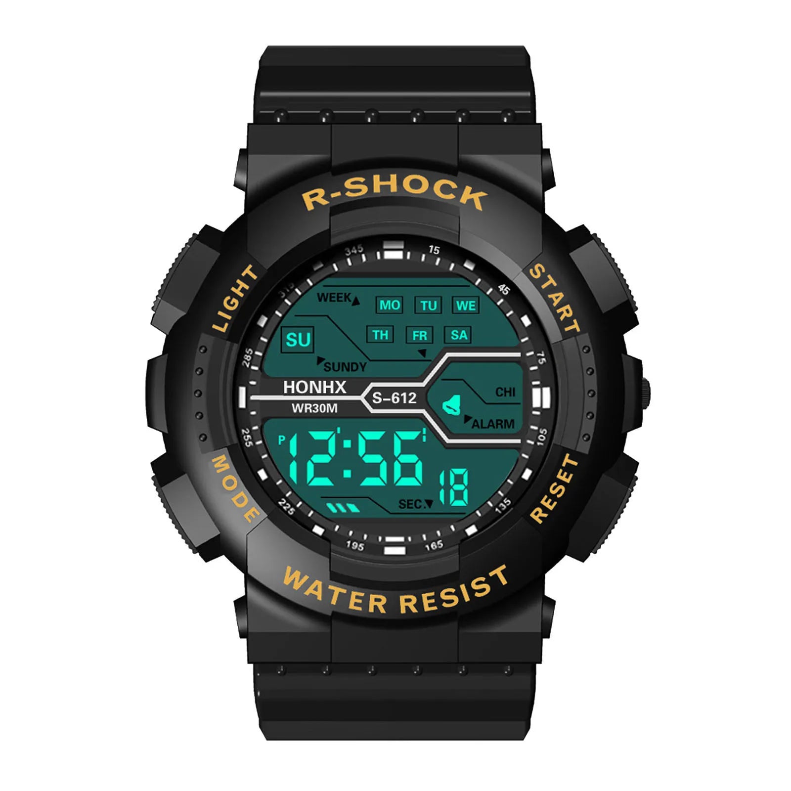 A Variety Of Styles Of Cool Sports Electronic Watches With Four Buttons