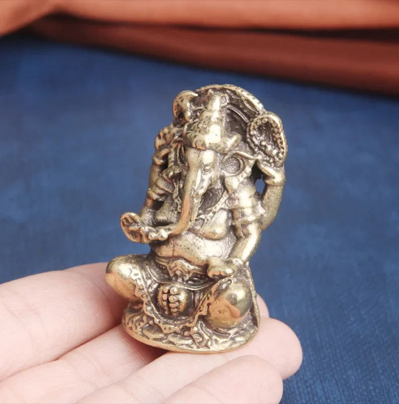 Thailand Japan korea temple Pocket God buddha GANESH elephant fortune god Statue protective talisman bring MONEY good luck
