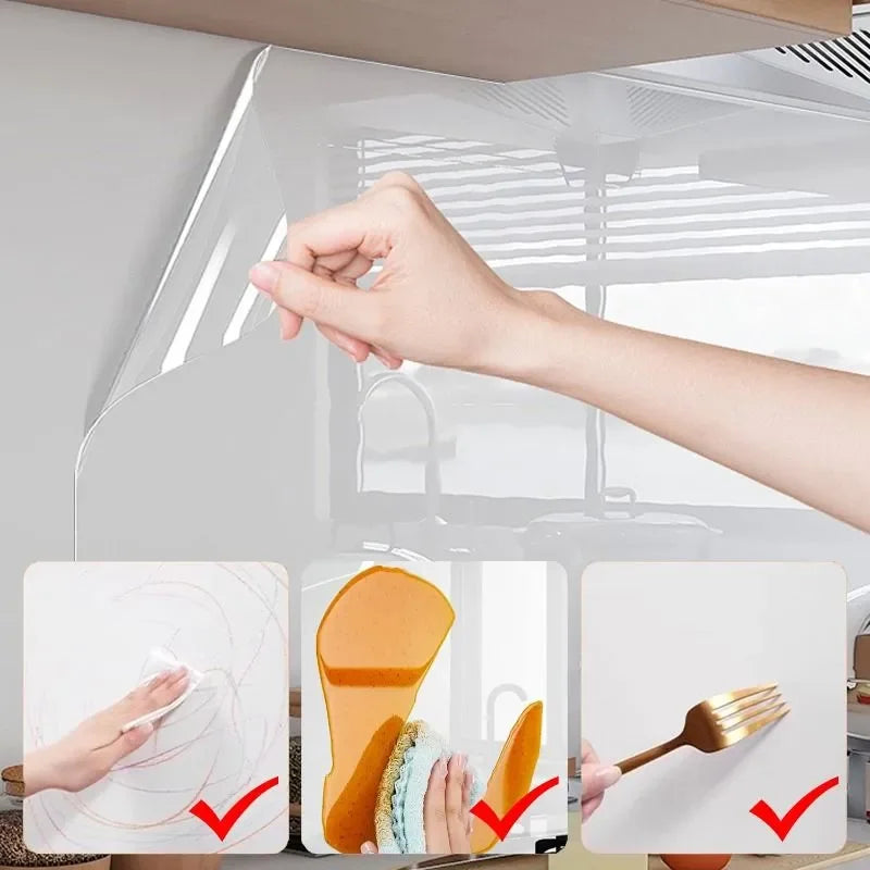No Glue Static Transparent Wall Sticker Waterproof Anti Fouling Removable Wall Protector for Living Room Bedroom Home Use