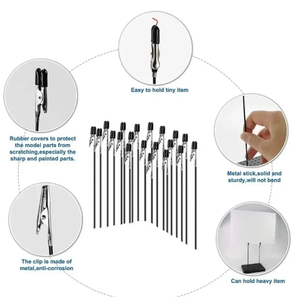 1-50PCS Magnetic Flexible Alligator Clip Electric Test Crocodile Clip for DIY Note Card Clamps Kitchen Menu Holder Photo Clips
