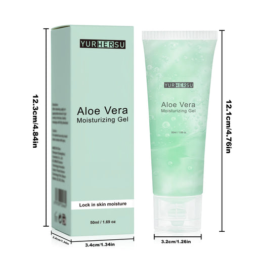 Aloe Vera Gel for Face, Daily Moisturizer & Makeup Primer, 100% Natural, Soothing, Hydrating, Non Greasy, Fast Absorb (50ml)