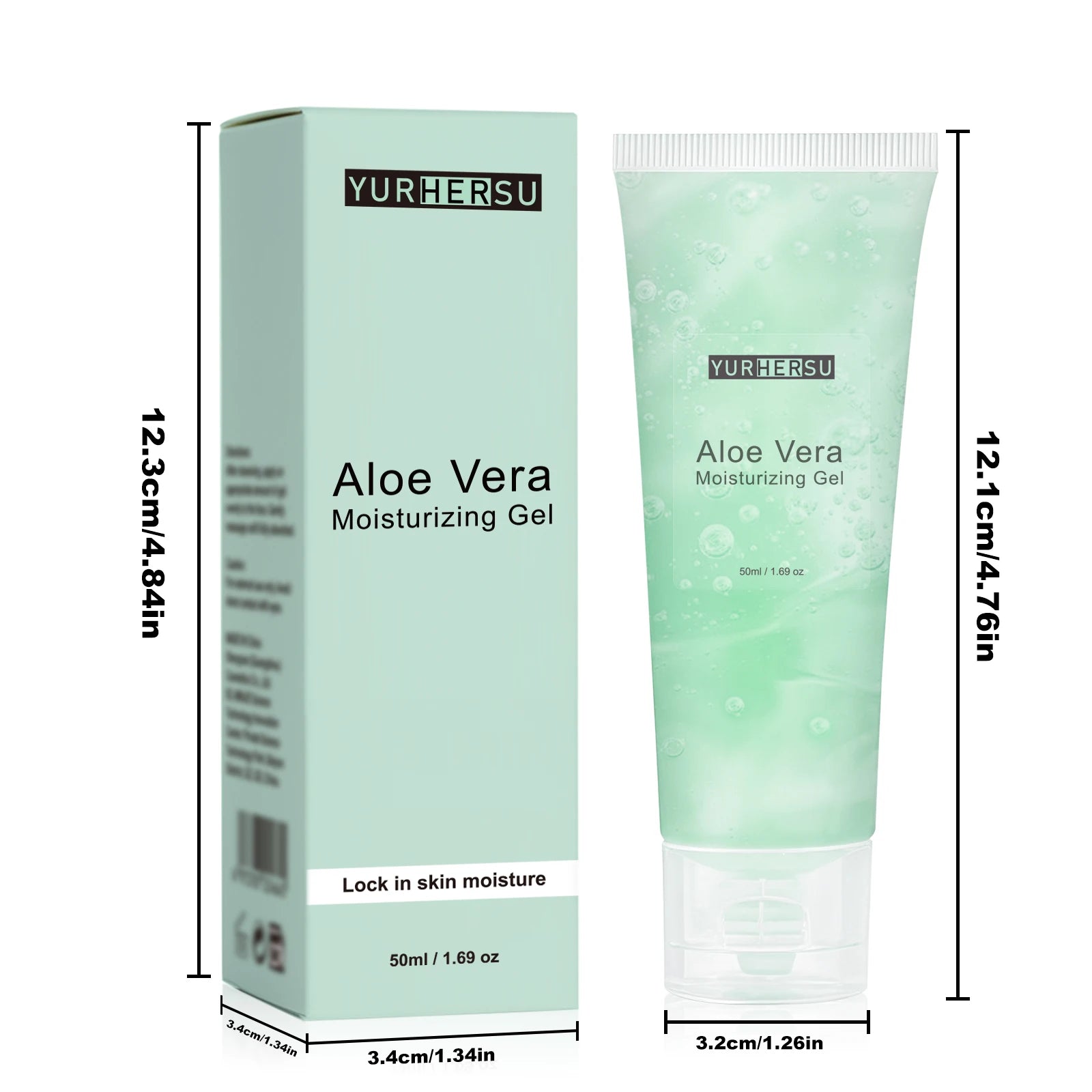 Aloe Vera Gel for Face, Daily Moisturizer & Makeup Primer, 100% Natural, Soothing, Hydrating, Non Greasy, Fast Absorb (50ml)