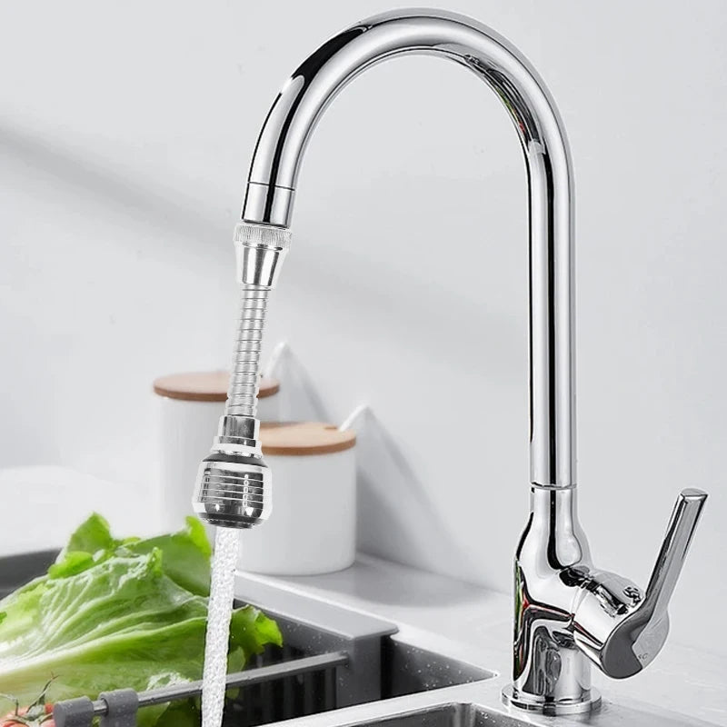 Kitchen Stainless Steel Faucet Shower Water Saver Lengthened 360 Degree Rotating Faucets Anti-splash Sprinkler Spray Extender