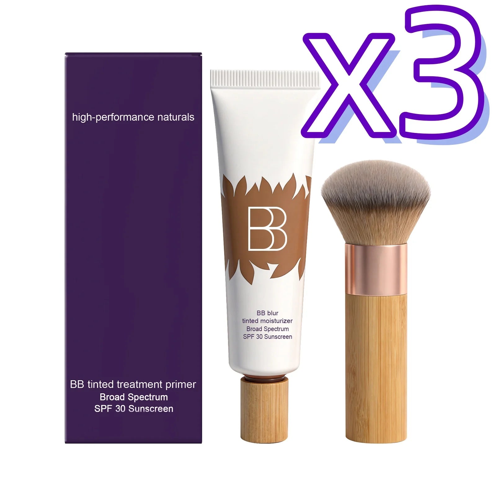Sunscreen BB Cream Kit Efficient Sun Protection Balance Control Oil Cover Face Blemishes Perfect Makeup Facial Primer Foundation