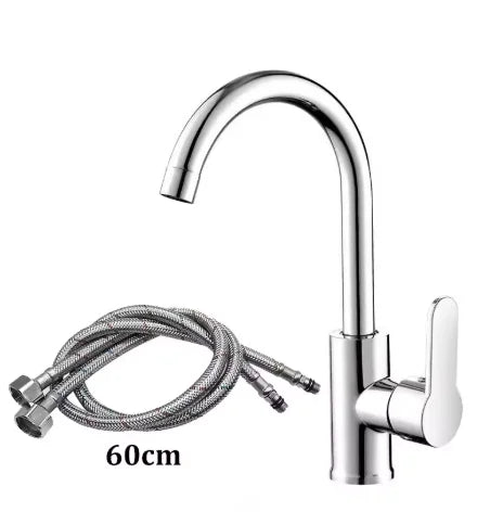 Large bend hot and cold water faucet, kitchen sink, sink, rotating faucet, bathroom, balcony, washbasin faucet