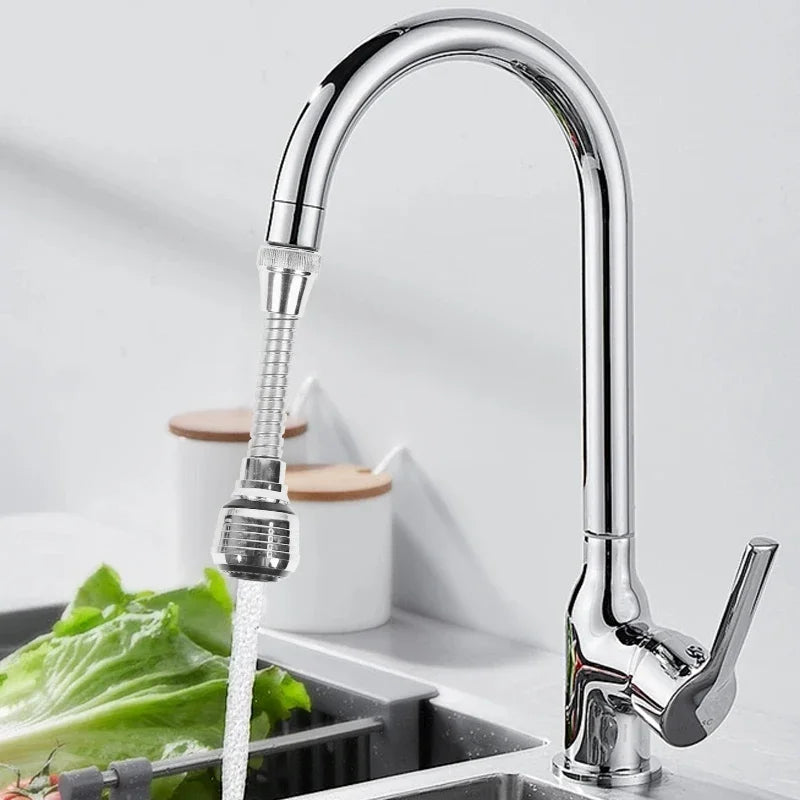 Kitchen Stainless Steel Faucet Shower Water Saver Lengthened 360 Degree Rotating Faucets Anti-splash Sprinkler Spray Extender