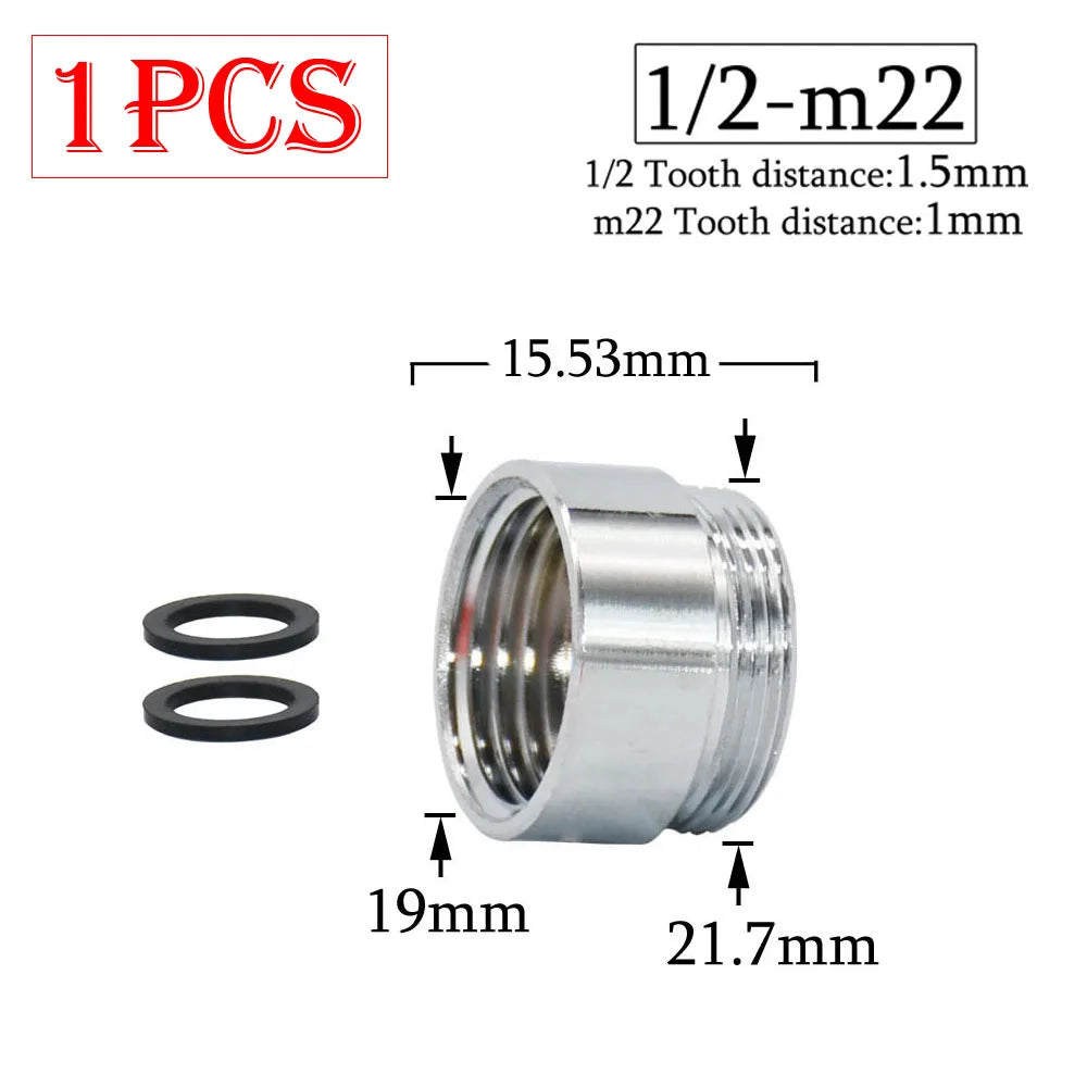 Brass 1/2 x M16 M18 M20 M22 M24 M28 Thread Connector Silver Faucet Joints Water Purifier Accessory Kitchen Water Tap Adapter