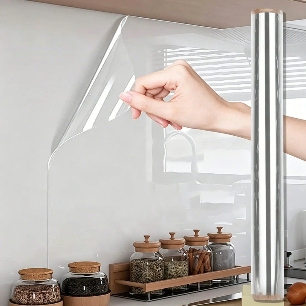 No Glue Static Transparent Wall Sticker Waterproof Anti Fouling Removable Wall Protector for Living Room Bedroom Home Use